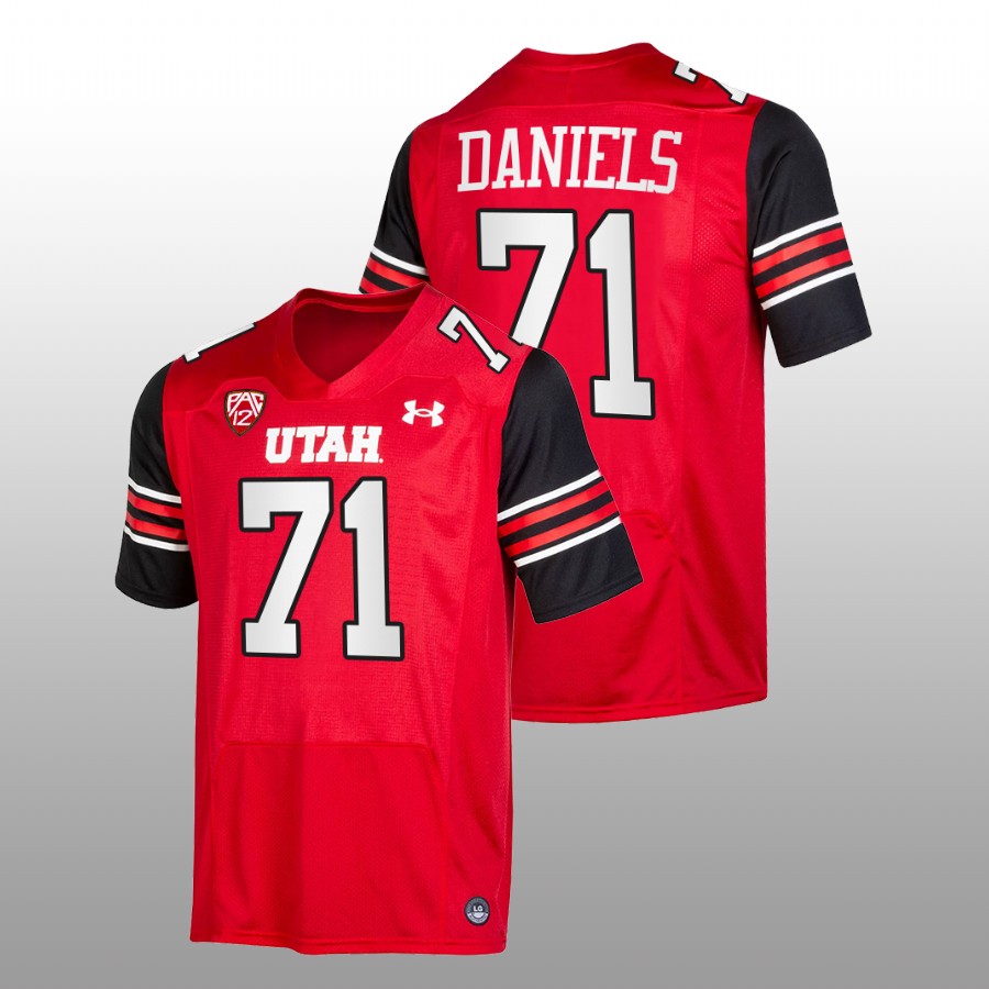 men utah utes braeden daniels college football red jersey