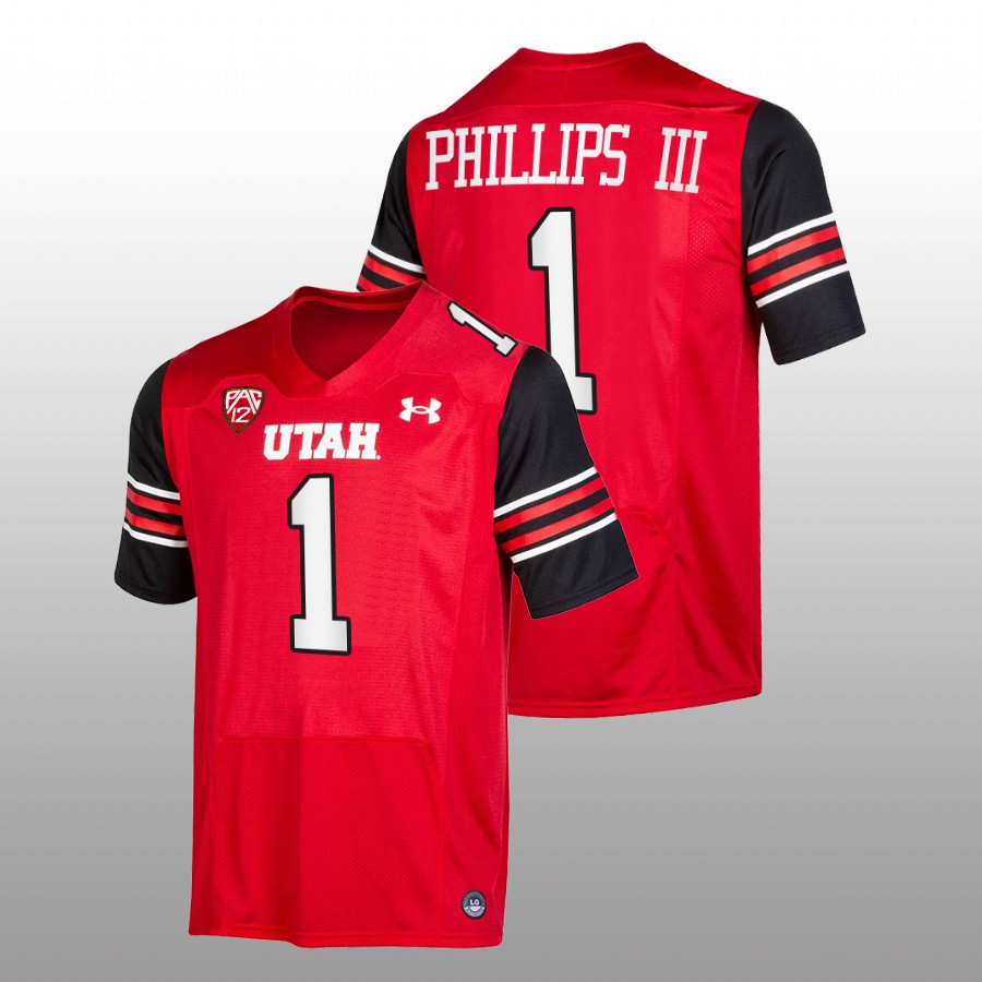 men utah utes clark phillips iii college football red jersey
