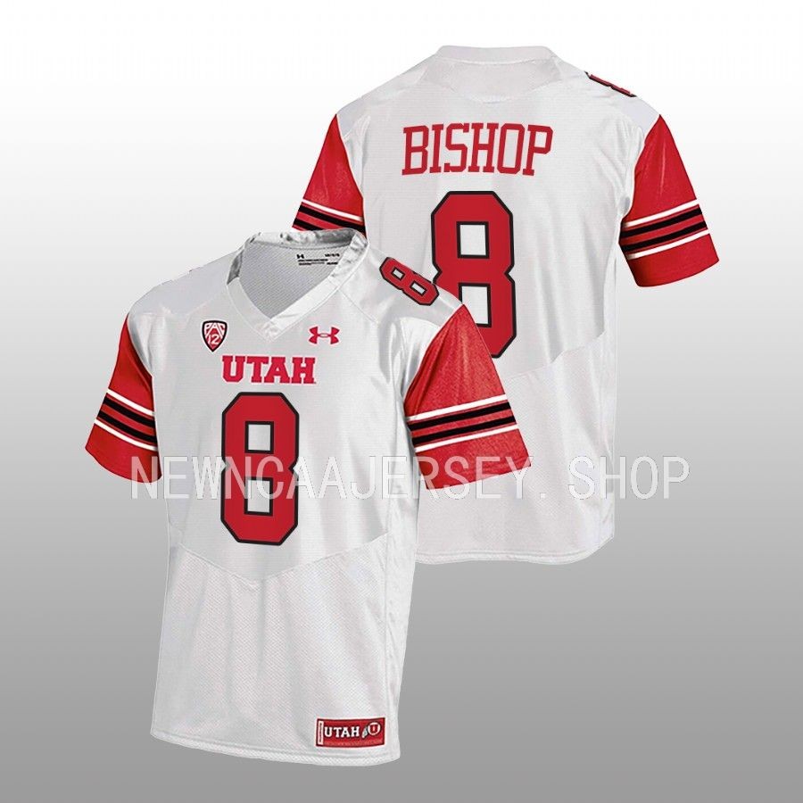 men utah utes cole bishop 2022 college football white jersey