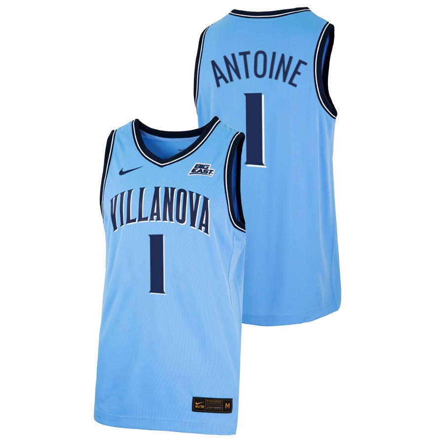 men villanova wildcats bryan antoine 2021 22 alternate college basketball blue jersey