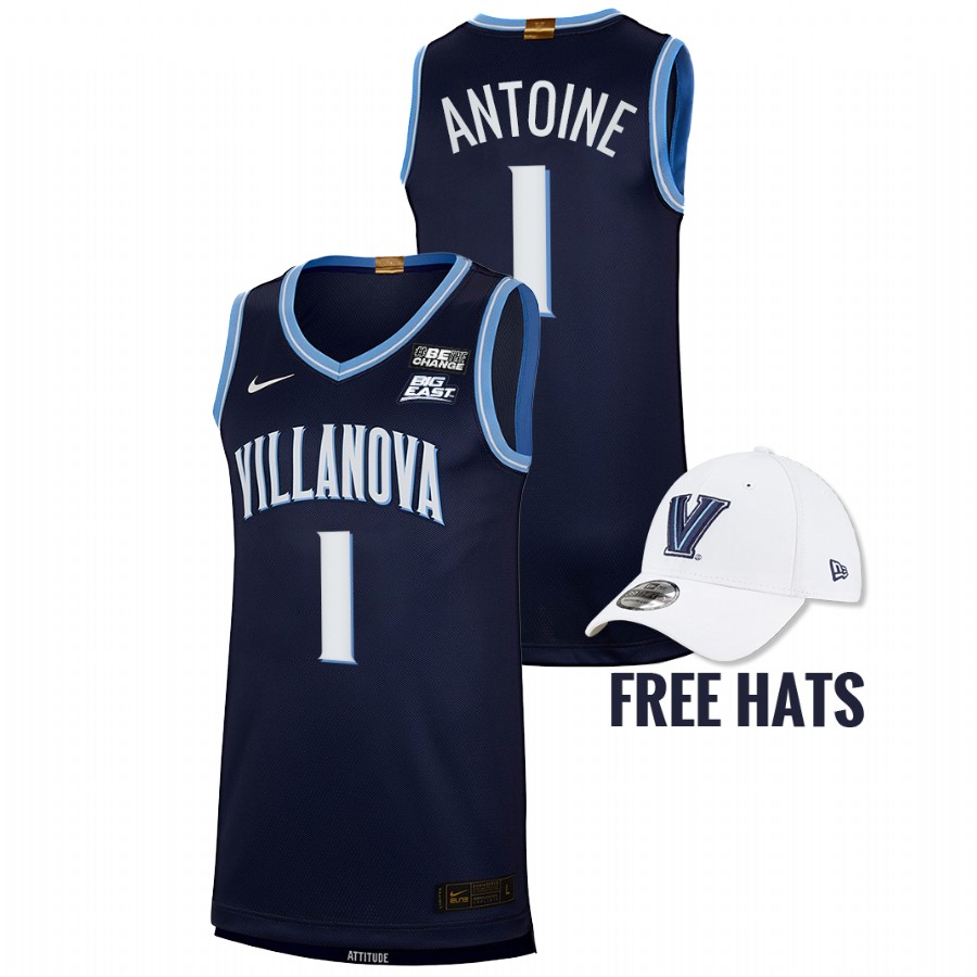 men villanova wildcats bryan antoine 2021 22 road elite basketball navy jersey