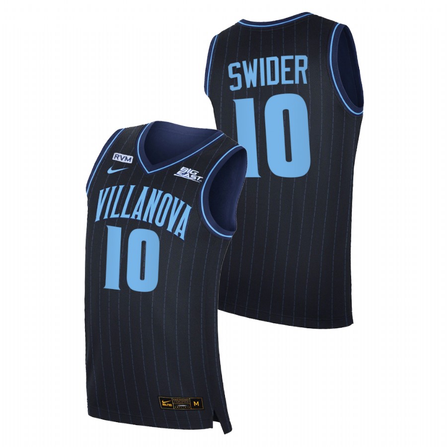 men villanova wildcats cole swider 2020 21 college basketball big east navy jersey