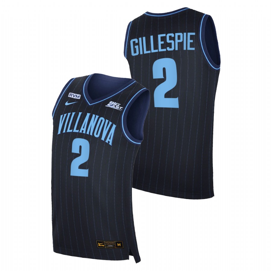 men villanova wildcats collin gillespie 2020 21 college basketball big east navy jersey
