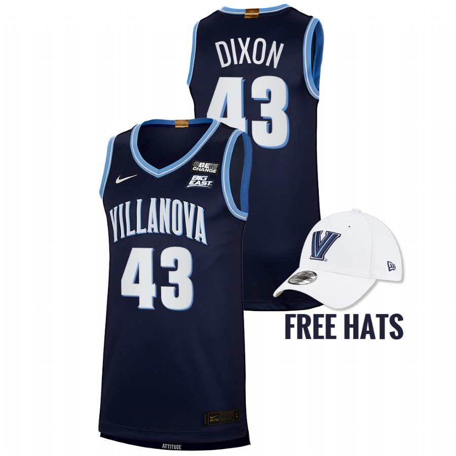 men villanova wildcats eric dixon 2021 22 road elite basketball navy jersey