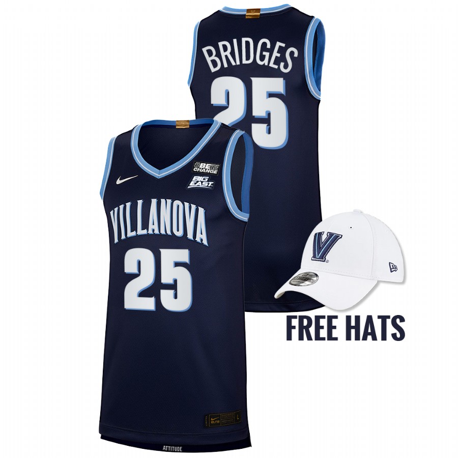 men villanova wildcats mikal bridges nba alumni elite basketball navy jersey