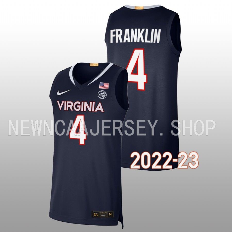 men virginia cavaliers armaan franklin 2022 23 replica college basketball navy jersey