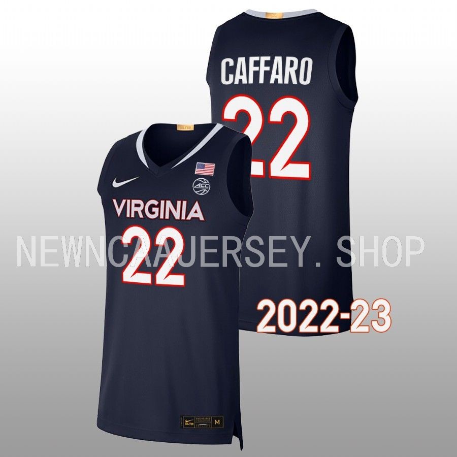 men virginia cavaliers francisco caffaro 2022 23 replica college basketball navy jersey