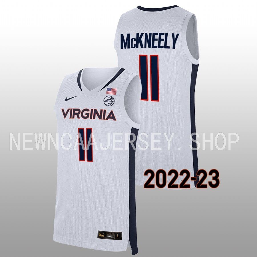 men virginia cavaliers isaac mckneely 2022 23 replica college basketball white jersey