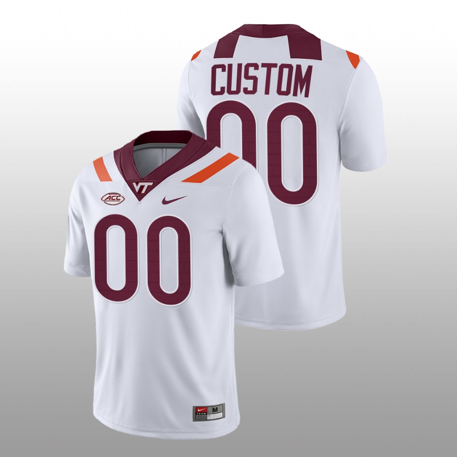 men virginia tech hokies custom 2022 23 nil replica college football white jersey