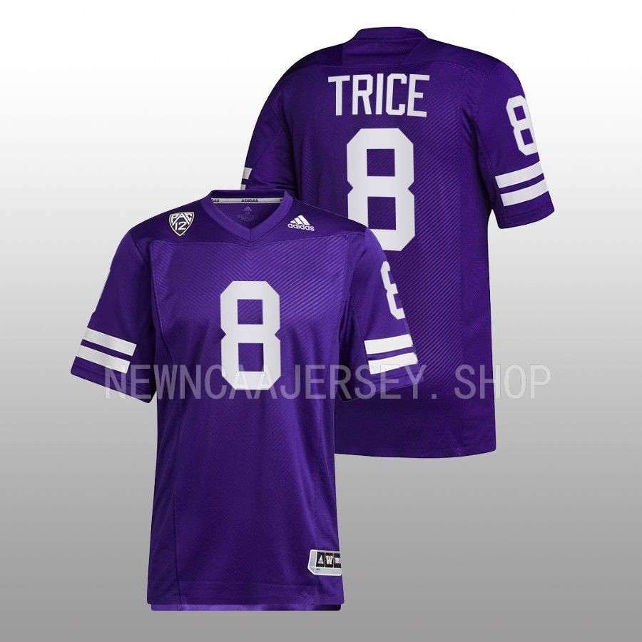 men washington huskies bralen trice 2022 football reverse retro purple jersey