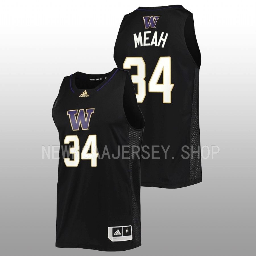men washington huskies braxton meah 2022 23 swingman basketball black jersey