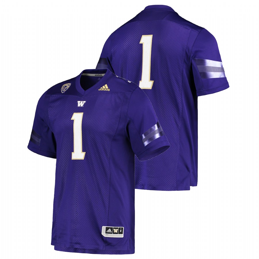 men washington huskies custom purple college football premier jersey
