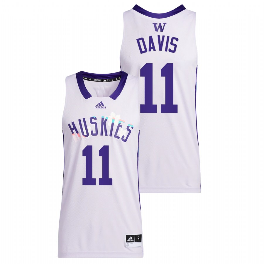 men washington huskies daejon davis 2022 basketball honoring black excellence white jersey