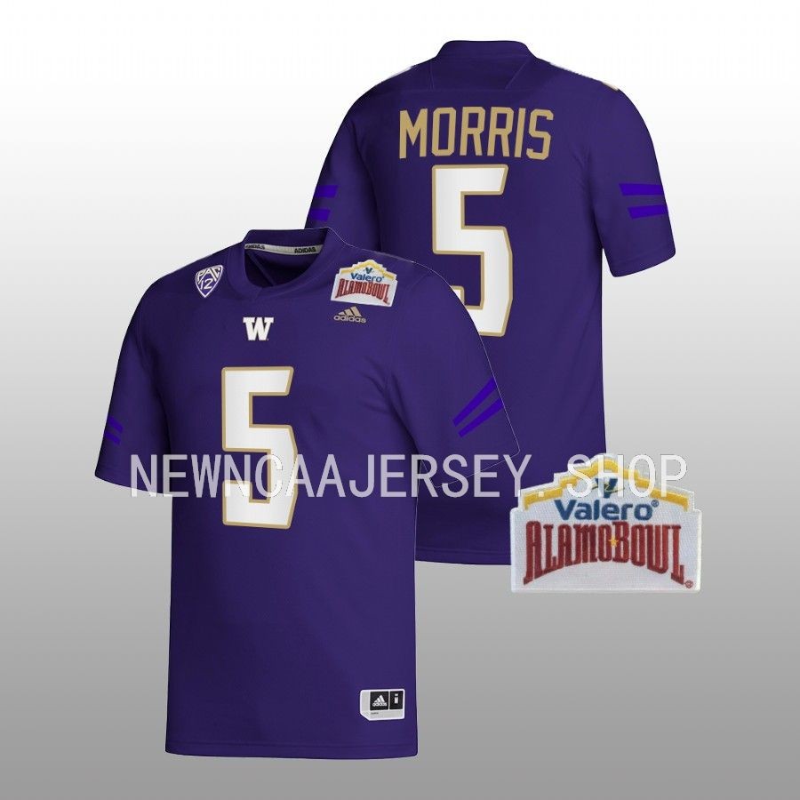 men washington huskies dylan morris purple 2022 alamo bowl college football jersey
