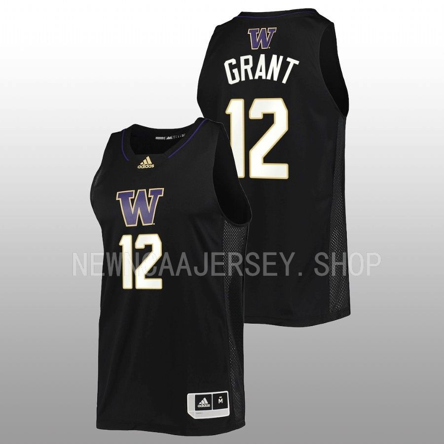 men washington huskies jackson grant 2022 23 swingman basketball black jersey