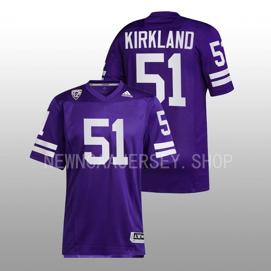 men washington huskies jaxson kirkland 2022 football reverse retro purple jersey