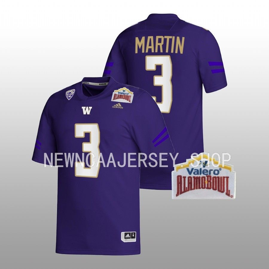 men washington huskies jeremiah martin purple 2022 alamo bowl college football jersey