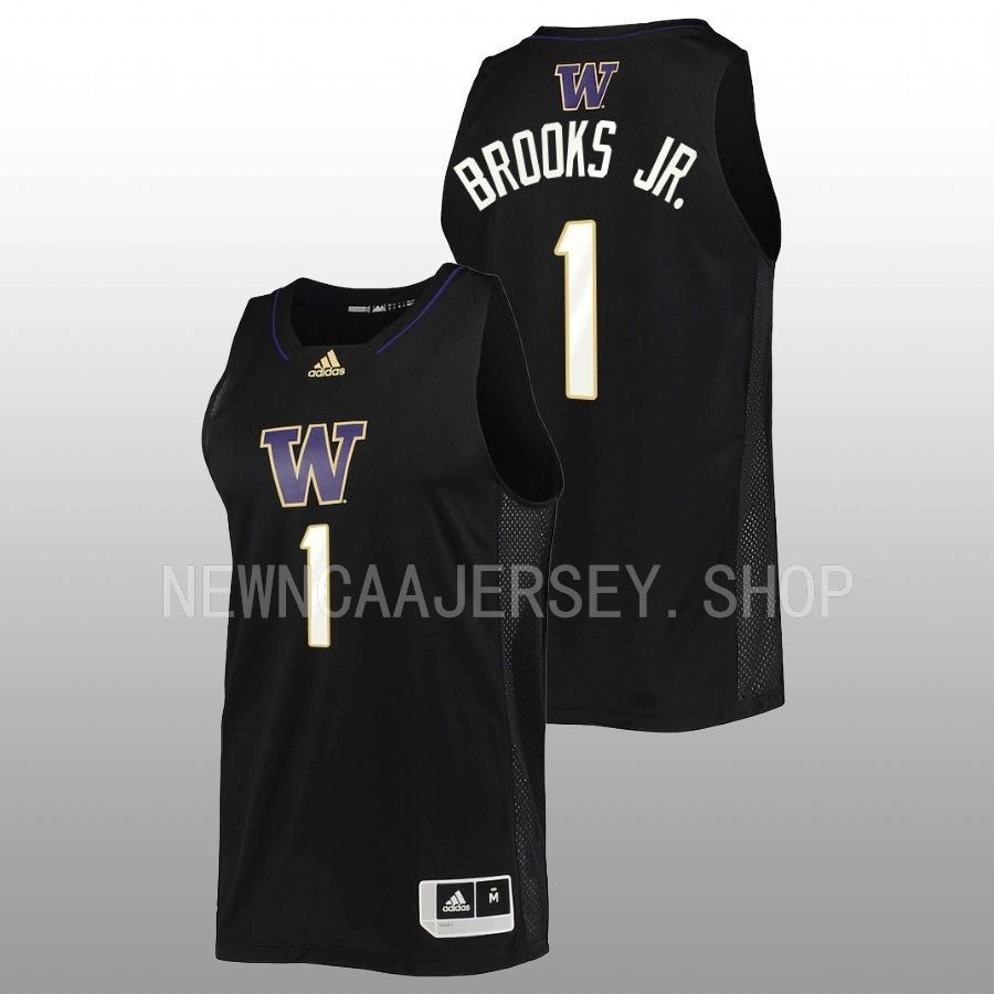 men washington huskies keion brooks jr. 2022 23 swingman basketball black jersey
