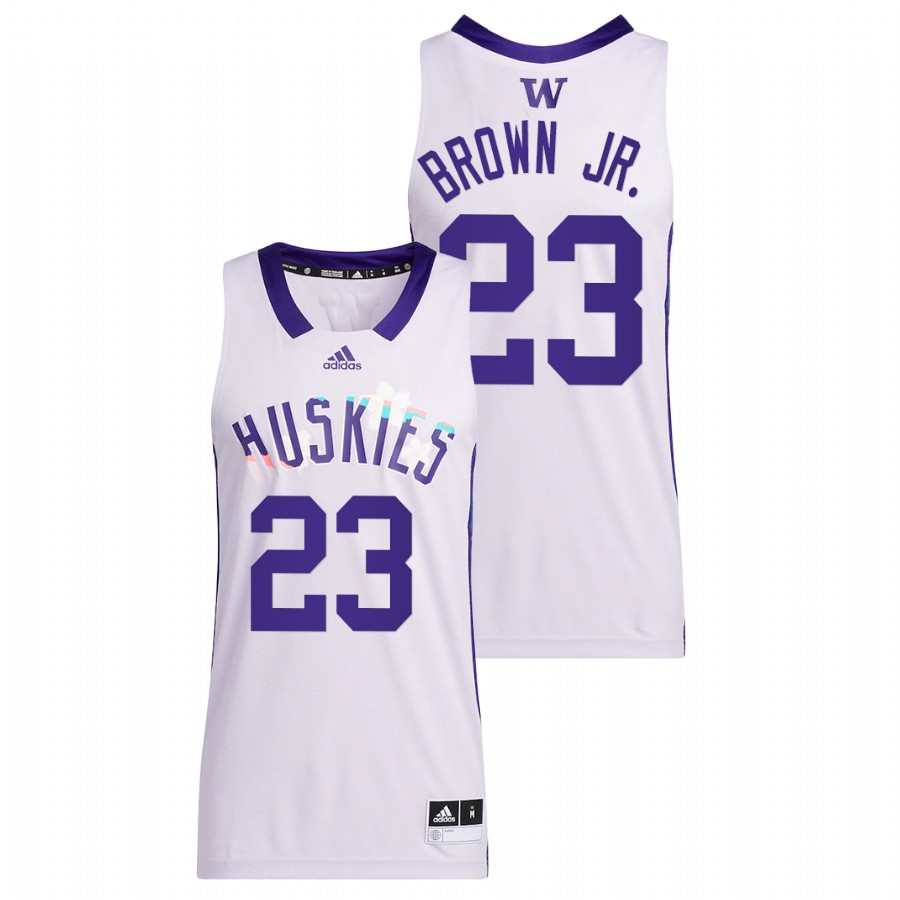 men washington huskies terrell brown jr. 2022 basketball honoring black excellence white jersey