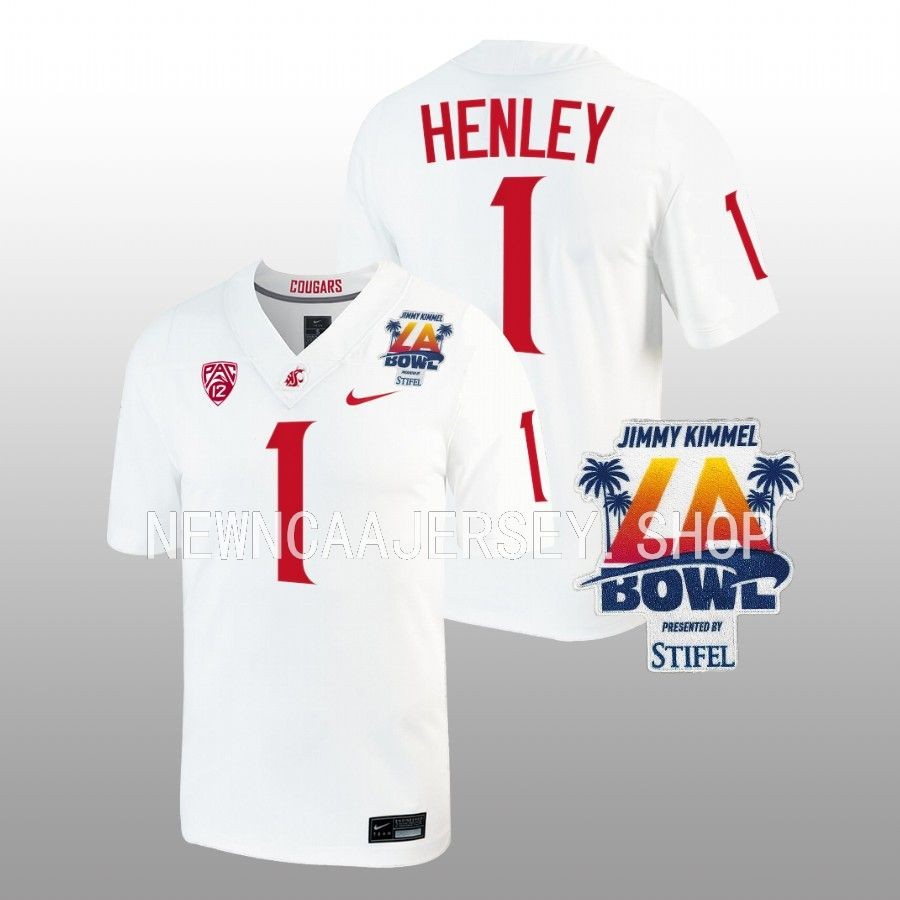 men washington state cougars daiyan henley white 2022 la bowl college football jersey