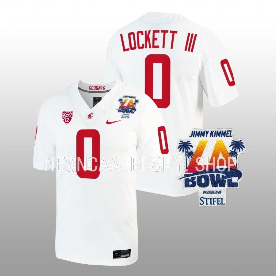 men washington state cougars sam lockett iii white 2022 la bowl college football jersey