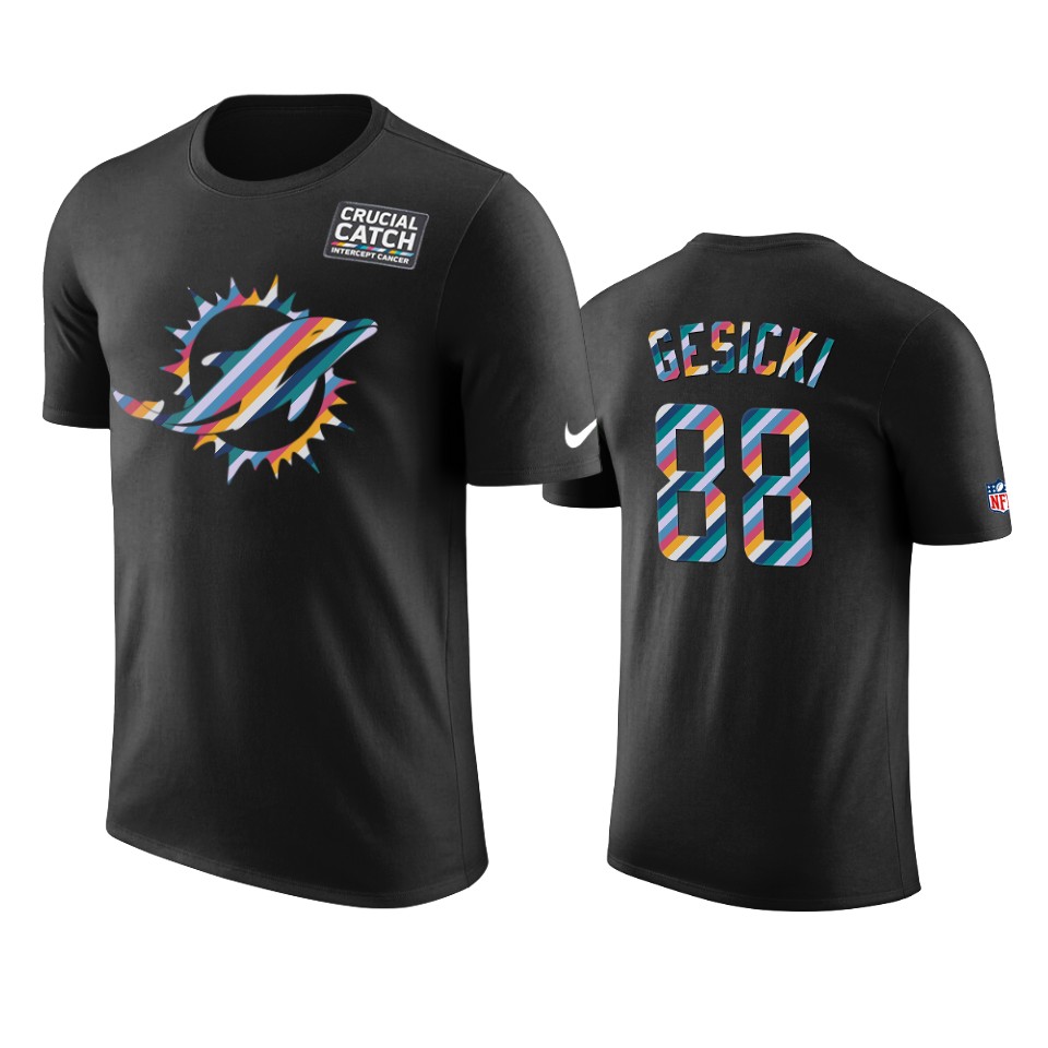 miami dolphins mike gesicki black crucial catch performance t shirt