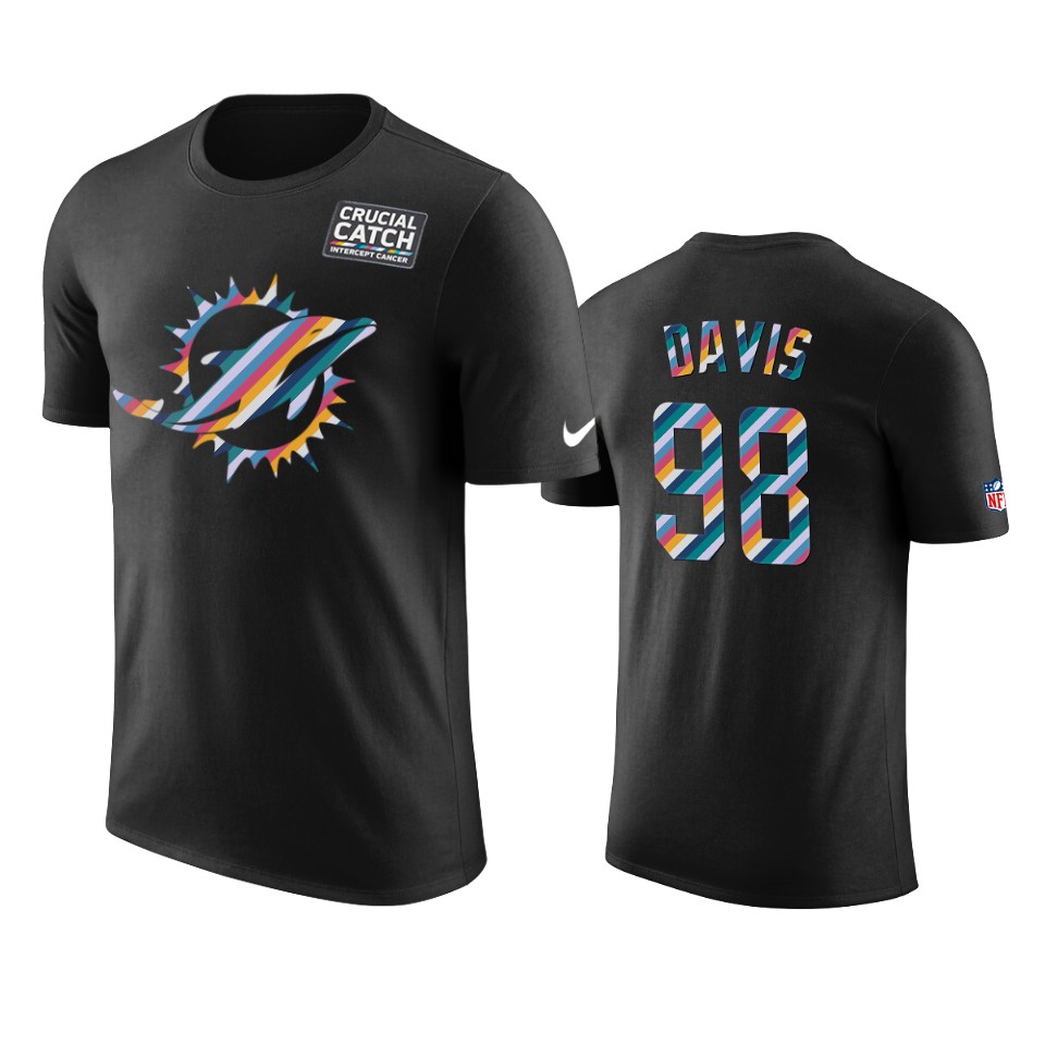 miami dolphins raekwon davis black crucial catch performance t shirt