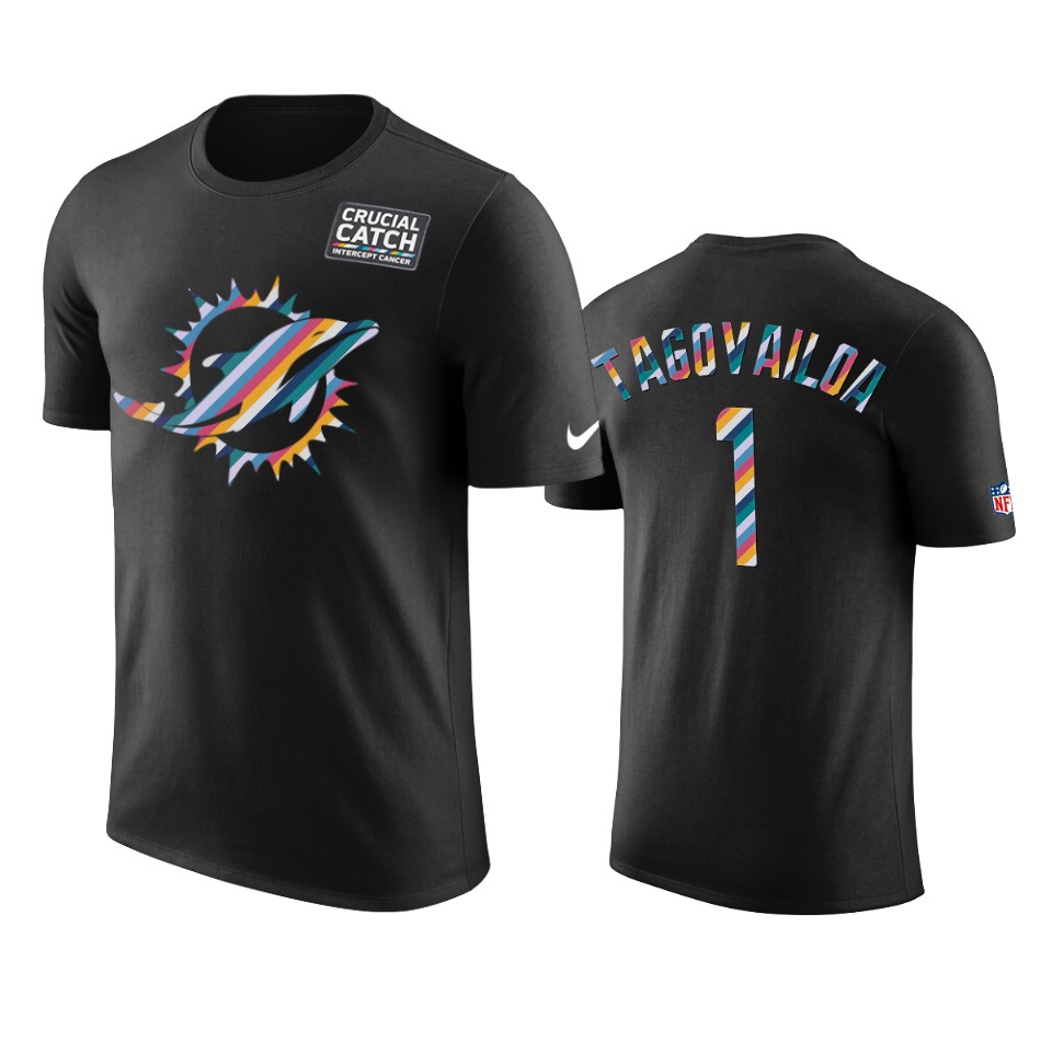 miami dolphins tua tagovailoa black crucial catch performance t shirt
