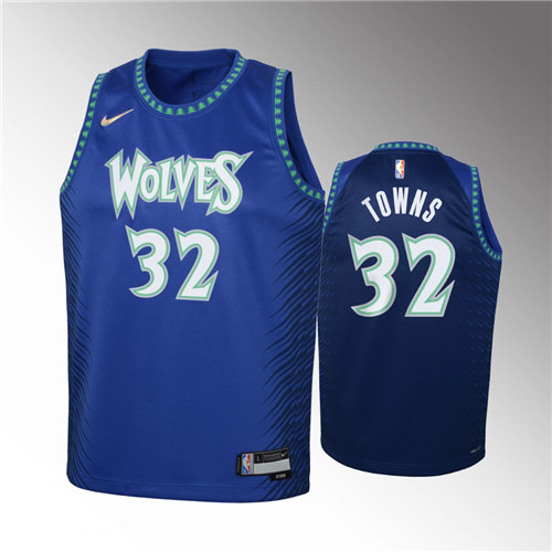 Minnesota Timberwolves Karl-Anthony Towns 2021-22 City Edition NBA 75th Season Jersey #32