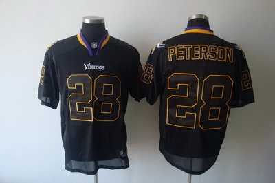 minnesota vikings #28 adrian peterson black field shadow jerseys
