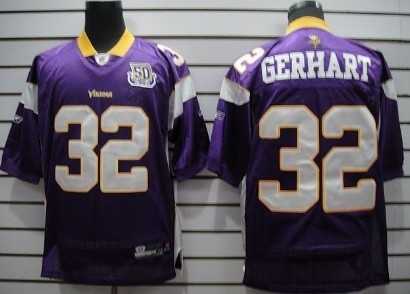 minnesota vikings #32 gerhart purple with 50th jersey