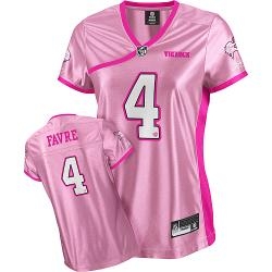 minnesota vikings #4 favre pink women jerseys