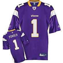 minnesota vikings 1# christian ponder purple jerseys