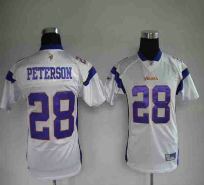 minnesota vikings 28 peterson white youth jerseys