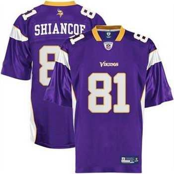 minnesota vikings 81 visanthe shiancoe purple football jersey