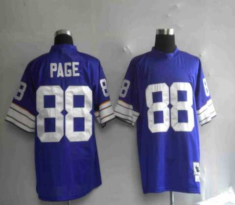 minnesota vikings 88# page purple jerseys 1975 mitchellandness