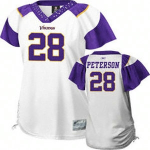 minnesota vikings adrian peterson white womennull jersey