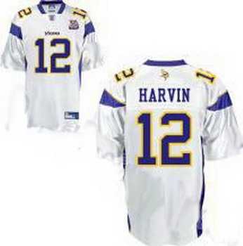 minnesota vikings percy harvin 12 white jersey 50th anniversary patch
