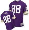 mitchellandness minnesota vikings 1975 #88 alan page authentic throwback team color jersey