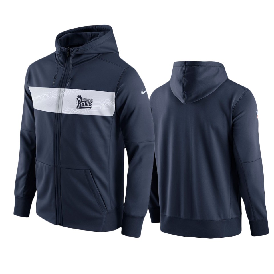 navy team sideline full zip hoodie