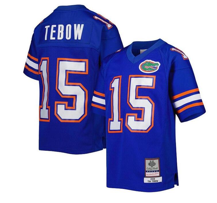 ncaa florida gators #15 tebow blue