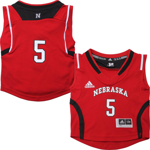 nebraska cornhuskers 5 scarlet basketball jersey
