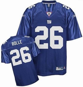 new york giants #26 rolle blue jersey