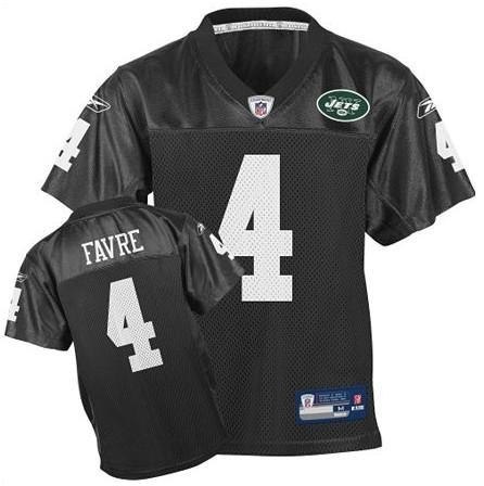 new york jets #4 brett favre black jersey