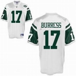 new york jets 17# plaxico burress white color jersey