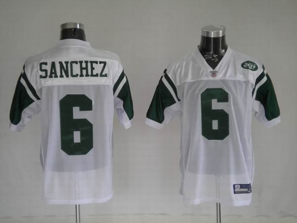 new york jets 6 mark sanchez white jersey
