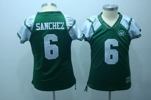 new york jets 6 sanchez green 2010 womens field flirt fashion jersey
