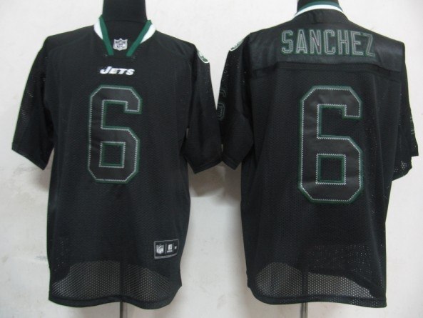 new york jets 6 sanchez lights out black jerseys