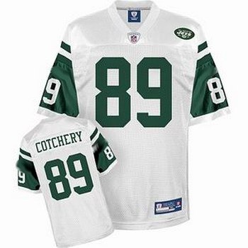 new york jets 89 jerricho cotchery white jersey