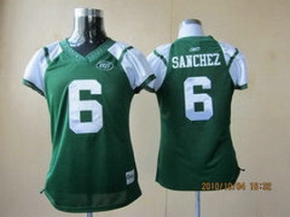 new york jets sanchez #6 women jersey